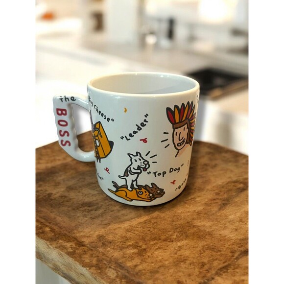The Boss Theme Jumbo 18 oz. Ceramic Coffee Cup FTD VTG Mug Guru Big Cheese Dog - Picture 4 of 15